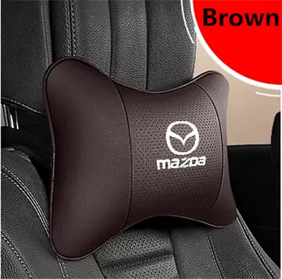 2Pcs Soft Car Neck Pillows Breathable Rest Cushion Seat Headrest For Mazda Brown • $36.88