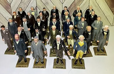 Vtg Set Of Marx United States President Figures Washington To Johnson- 3 Missing • $44.99