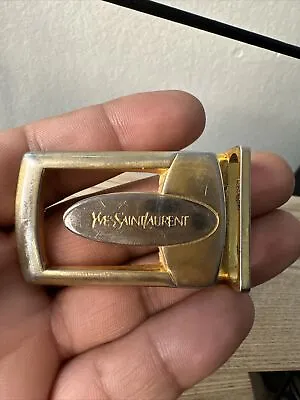 $25 • Buy Vintage YSL Yves Saint Laurent Buckle Signature YSL 1” AUTHENTIC