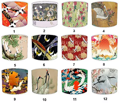 Japanese Oriental Cranes Lamp Shades Ideal To Match Wallpaper Rolls & Sheets. • £27.99