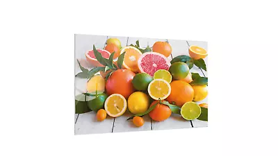 Magnetic Glass Board CITRUS LEMON ORANGE LIME 60x40cm Print Wall Art Decorative  • £25.89