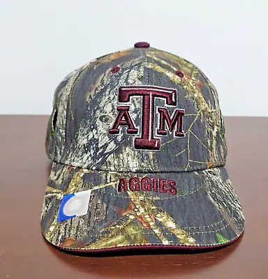 New Texas A&m Aggies Mossy Oak Camo Hat Built In Sunglasses Holder Free Ship • $19.99