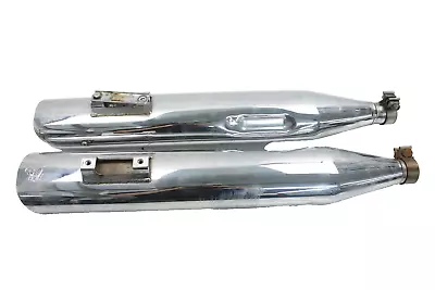 2004 Harley Electra Glide Police FLHTPI Vance & Hines Oval Slash Cut Muffler Set • $161.46