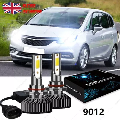 2pcs 9012 HIR2 LED Headlight Bulbs 6000K F2 For Vauxhall Zafira Tourer 2014-2019 • £19.79