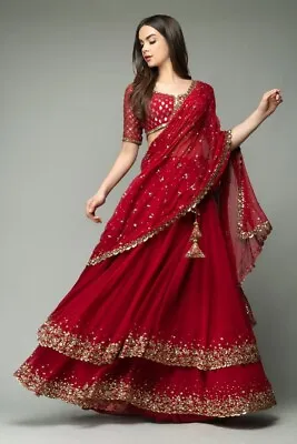 Party Lehenga Choli Indian Designer Bollywood Lehnga Wedding Ethnic Bridal Eid • $47.99