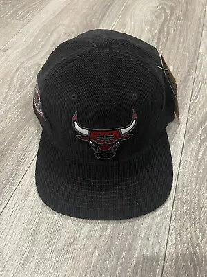 Chicago Bulls Mitchell & Ness SnapBack Adjustable Hat Cloth Material Black Color • $24.95