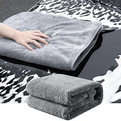 Large Water Absorbing Car Wash Microfiber Drying Towel Hemming • $9.83