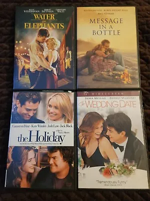 Water For Elephants - Message In A Bottle - The Holiday - Wedding Date - 4 DVDS • $1.99