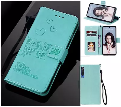 Xiaomi Mi9 Se Wallet Case Embossed Pu Leather Twin Owl • $7.50