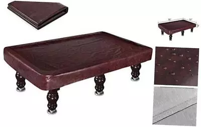  7/8/9FT Heavy Duty Leatherette Billiard Pool Table Cover Waterproof 7FT/Brown • $41.45