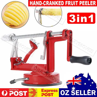 Fruit Cutter Corer 3 In 1 Slicer Kitchen Tool Apple Slinky Machine Peeler VIC • $19.56