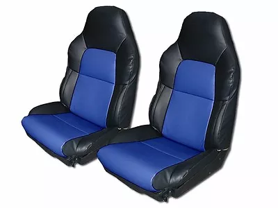 For Chevy Corvette C4 Standard 1994-96 Black/blue Custom Full Set Seat Covers • $159