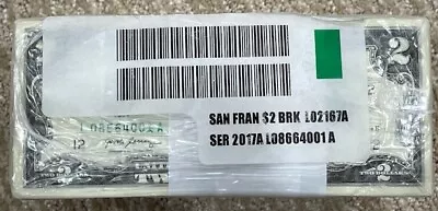 Brand NEW-SEALED Brick 2017A Two Dollar $2 Bill Pack Of 1000 Notes San Francisco • $2950