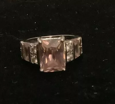 Premier Design Pink Ice CZ Stainless Steel Size 8 Ring • $13.48