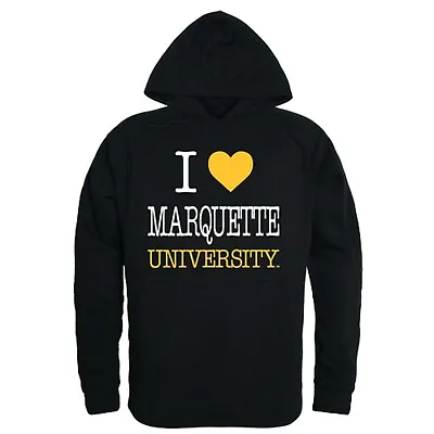 Marquette University Golden Eagles MU NCAA College I Love Hoodie Sweatshirt • $59.95
