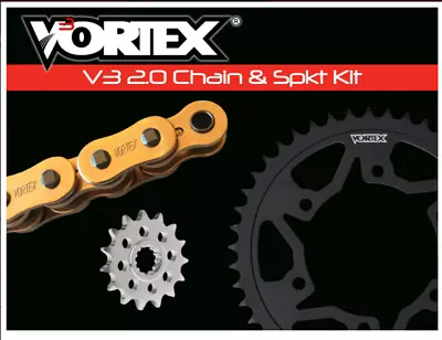 Suzuki 2006-2010 Gsxr600 Vortex 520 Chain & Steel Sprocket Kit 15-43 Tooth Gold • $161.45