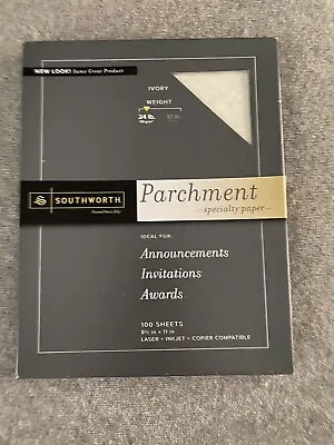 Southworth Parchment Specialty Paper Ivory Open Box 24lb Read Description • $6.89