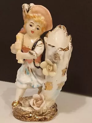 Vintage Ucagco Girl Figurine Vase Japan • $23.85