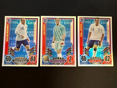 £8 • Buy Match Attax Euro 2012 England Hundred Club & Limited Ed Joe Hart, Rooney, Jones