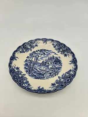 Vintage Myott The Brook Staffordshire Ware Plate Blue • £6.99