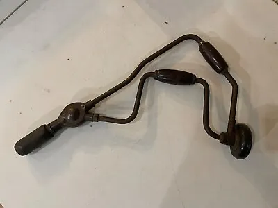 Vintage Corner Brace Corner / Angle Wood Hand Crank Drill • $38
