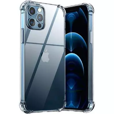 Clear Case For IPhone 15 14 13 12 11 XR SE 3rd Gen 7 8 Silicone Shockproof Cover • £2.39