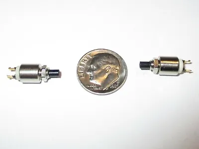 ( 2 ) Micro-miniature Push Button Switch  1/4  Od  Spst N.o.  Off - (on)    Nos • $2.50