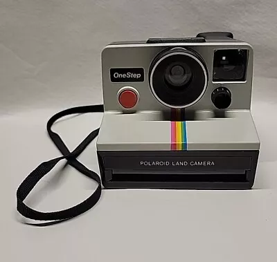 Vintage Original Polaroid SX-70 OneStep White Rainbow Stripe Land Camera Retro  • $30