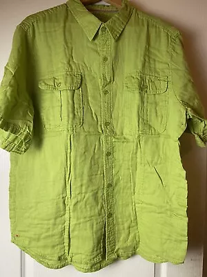 Margaritaville Lime Green Button Front XXL Shirt Great Shape Vacation Summer • $0.99