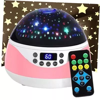 Star Projector Night Light For Kids With Music & Timer Baby Sleep Pink • $44.42