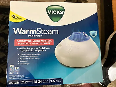 Vicks WarmSteam (V150SGN) Night-light Auto-Shut Off Vaporizer - White • $16.50