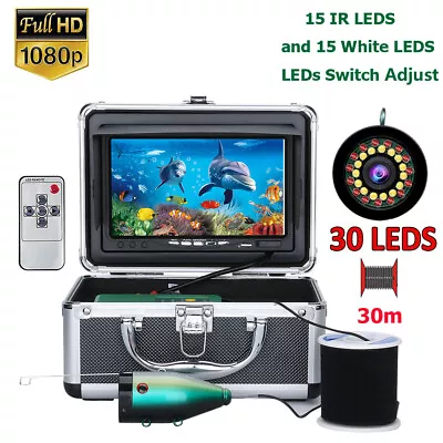 7  LCD 30m Underwater Fishing Camera Fish Finder For Sea/Ice Fishing AHD 1080P • $159.01