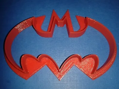 Batman Logo Cookie Cutter (001) - 3D Printed - High Quality Red • £3.99