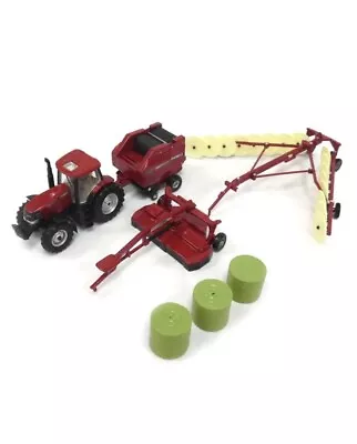 Ertl 1:64 Case IH Haying Set With Baler Disc Mower And Tractor 44078 • $39.95