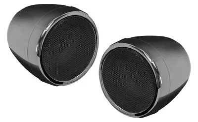 Boss Audio 2-Speaker Bluetooth Motorcycle/ATV Sound System 3  Black Chrome • $119.99