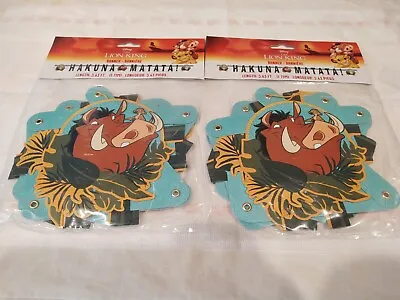 $10.91 • Buy LION KING Pumbaa Timon JOINTED BANNER  Birthday Party Hanging  Set Of Two