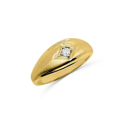 14kt Yellow Gold Diamond Mens Ring • $956
