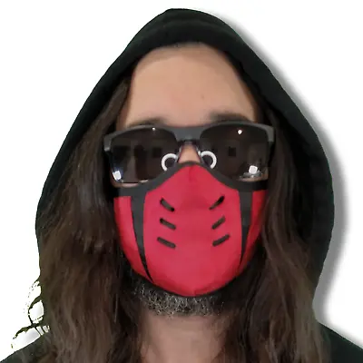 Red Mortal Kombat Face Mask Game Ermac Skarlet SubZero Cosplay Halloween Costume • $8.98
