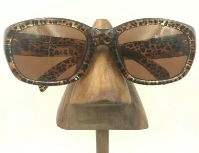 Vintage Escada E1004 G543 Leopard Brown Gold Oval Eyeglasses Frames France • $21.60