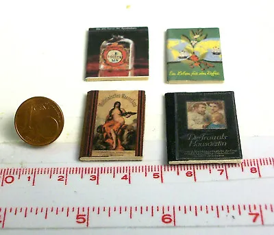 £3.69 • Buy 1805# Small Decorative Book Set With 4 Books - Dollhouse - Dollhouse - M 1zu12