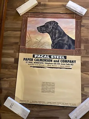 Vintage Black Labrador Dog 1964 Calendar 29x44 By Fenelle  Winner” Pacal Steel • $49.99