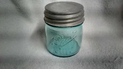 Ball Blue 8 Oz 1/2 Half Pint Mason Jar NEW Collector's Edition W/ OLD Zinc Lid • $8.50