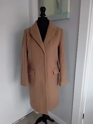 Marks And Spencer Ladies Camel Beige Coat Size 8 • £18.99