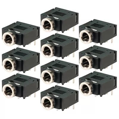 3.5mm Mini Jack Right Angle 90 Degree PCB Stereo Headphone Socket Connector X 10 • £5.99