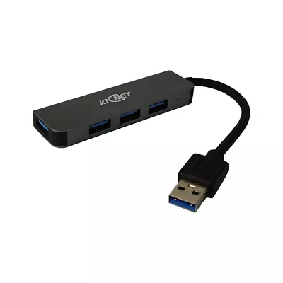 $9.99 • Buy 4 IN 1 USB Type A Hub Ultra Slim Aluminium 4 Port USB3.0/2.0 Hub Gray