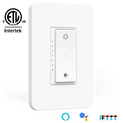 Nexete Smart  Dimmer  Switch 3-Way Single Pole Wi-Fi  Work  Alexa Smart Life App • $23.99