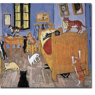 Van Gogh Arles Cat By Chameleon Design Gallery-Wrap Canvas Art (12 In X 13 In) • $84.99