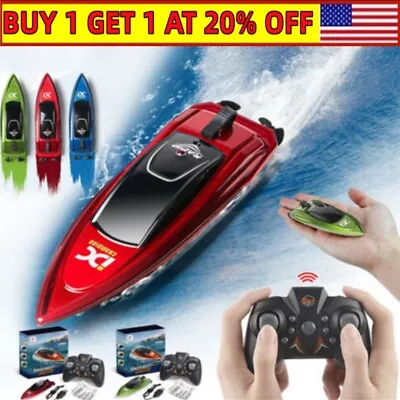 Mini RC Boats High Speed Racing Boat Dual Motors 2.4G Remote Control Ship • $9.99