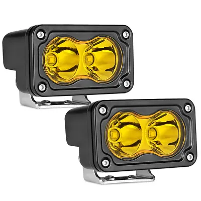 For Polaris 2x3Inch LED Cube Pods Bumper Work Light Bar Driving Ditch Amber Spot • $34.98