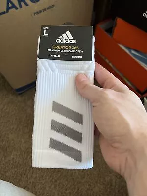 Mens Adidas Creator 365 Basketball Socks 1 Pair  Size L (size 9.5-12) • $12.99